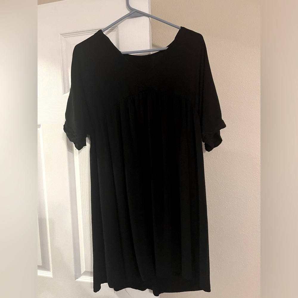 Black mid length dress